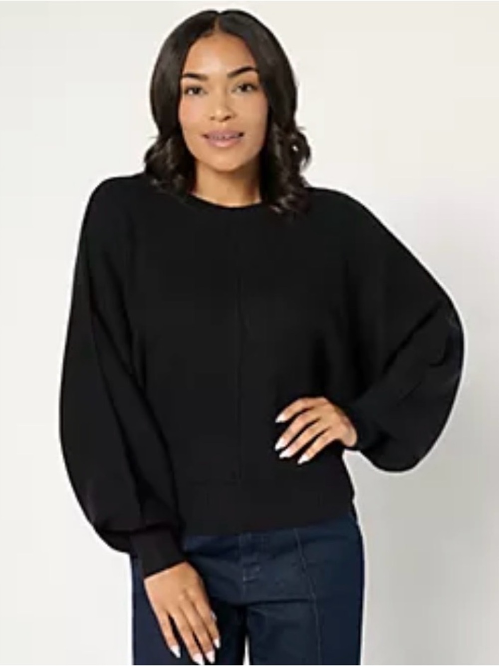 Carla Rockmore Collection mock neck dolman pullover sweater size large